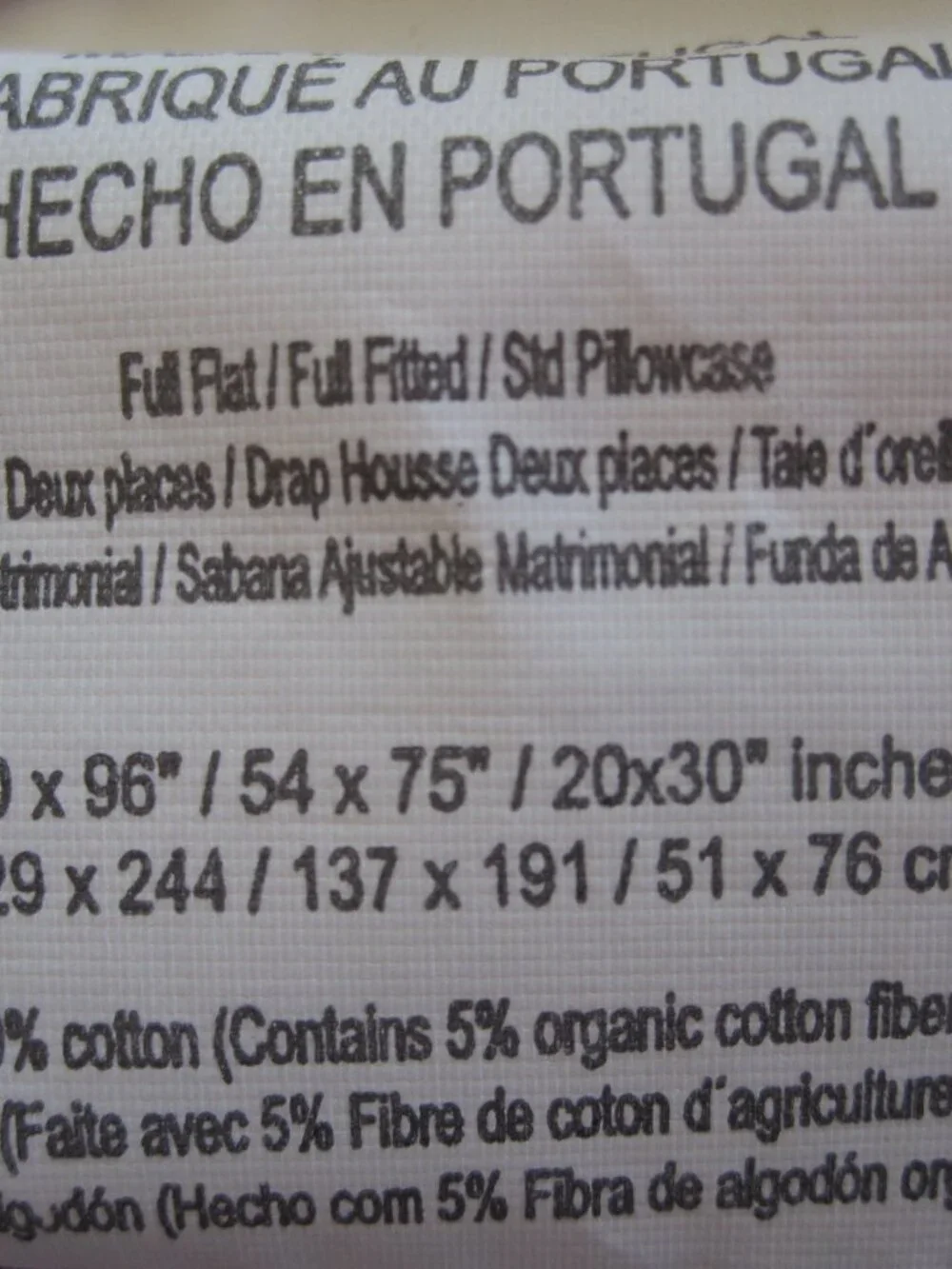 Vintage Pottery Barn Red White Gingham Check Full Sz Flat Flannel Sheet PORTUGAL
